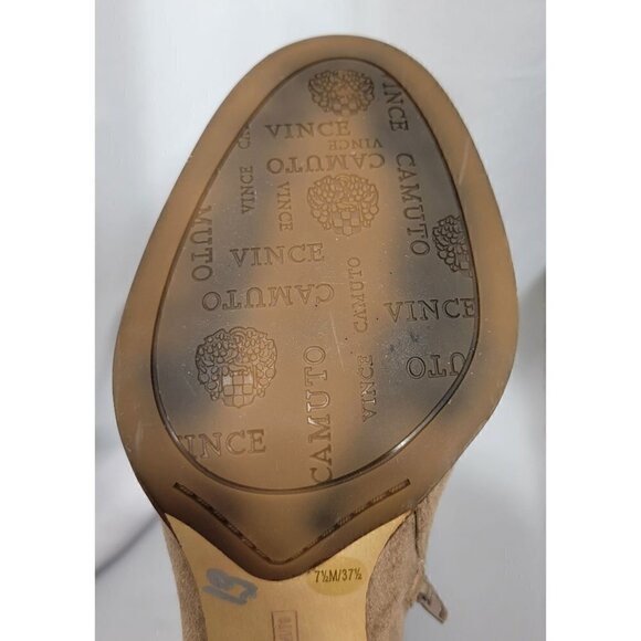 Vince Camuto Women's "Grady" Over the Knee Taupe Block Heel Boots Size 7.5 - Picture 7 of 8